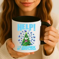Surrounded By Snowflakes Mug
