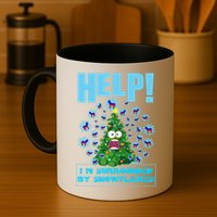 Surrounded By Snowflakes Mug
