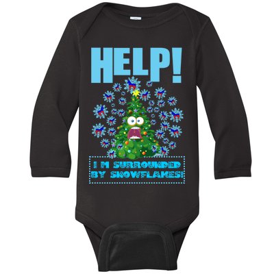 Surrounded By Snowflakes Baby Long Sleeve Bodysuit