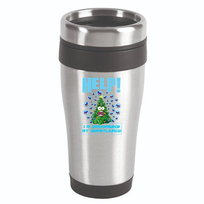 Surrounded By Snowflakes 16oz Travel Tumbler