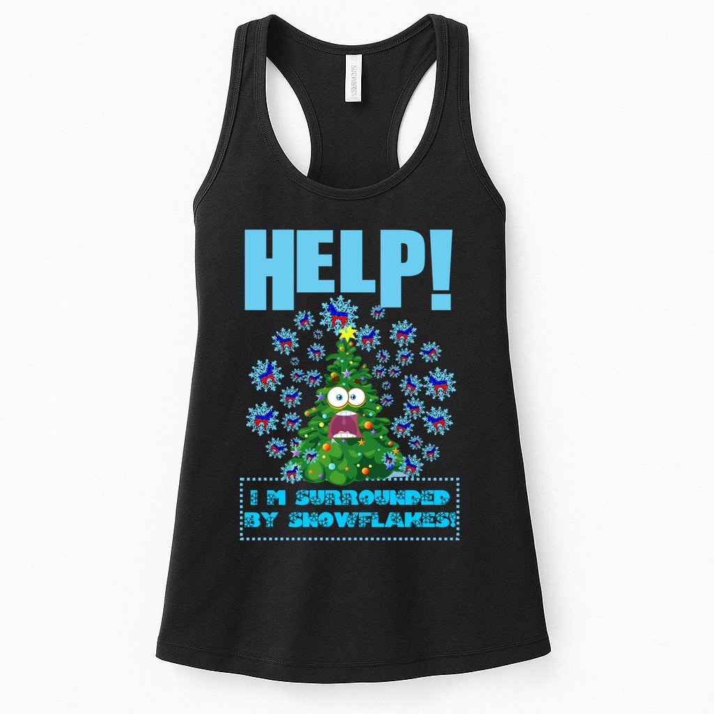Surrounded By Snowflakes Womens Tank Top