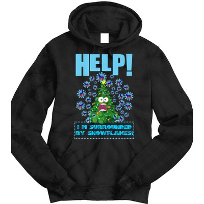 Surrounded By Snowflakes Tie Dye Hoodie