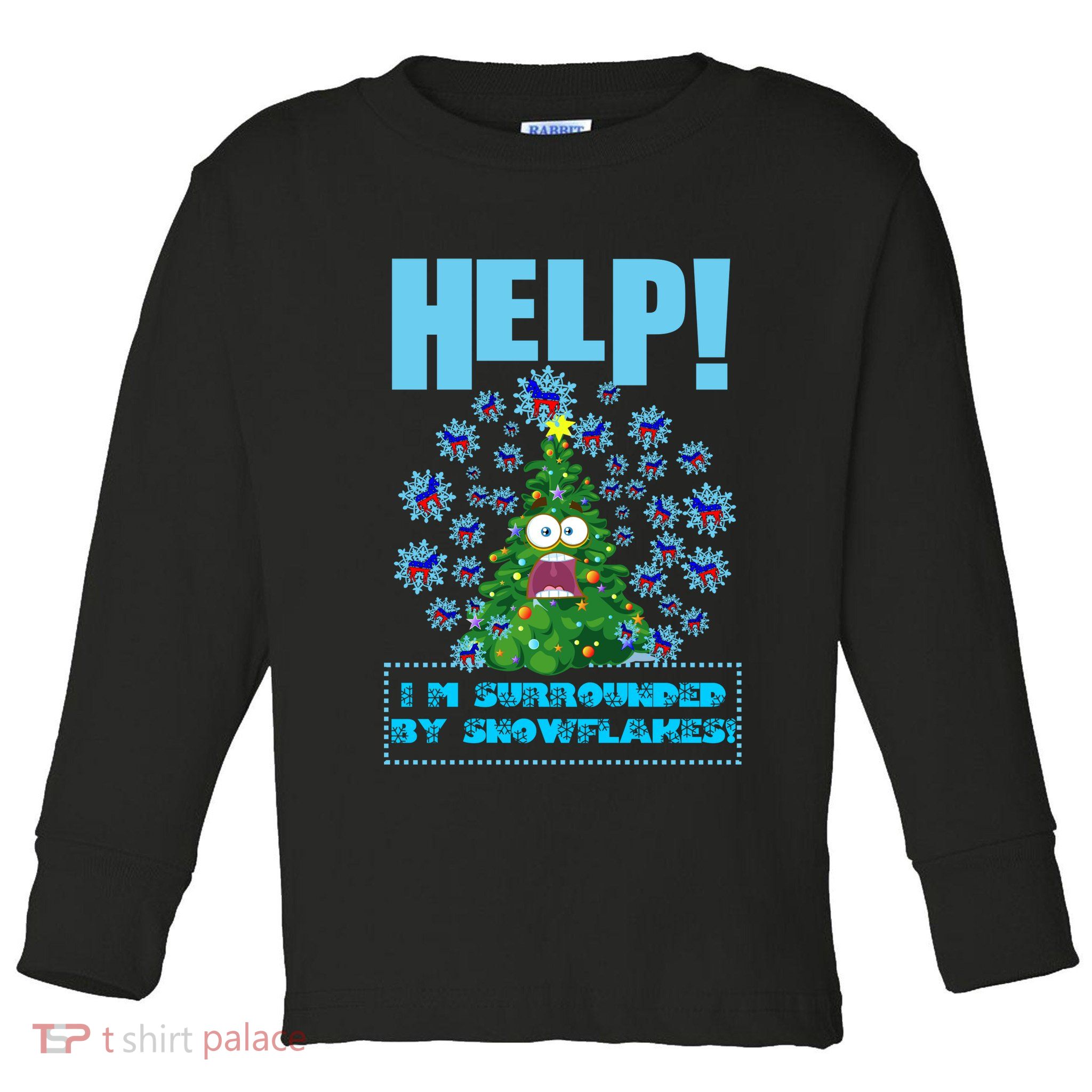 Surrounded By Snowflakes Toddler Long Sleeve Shirt