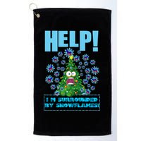 Surrounded By Snowflakes Golf Towel