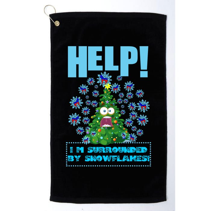Surrounded By Snowflakes Golf Towel