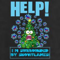Surrounded By Snowflakes Golf Towel
