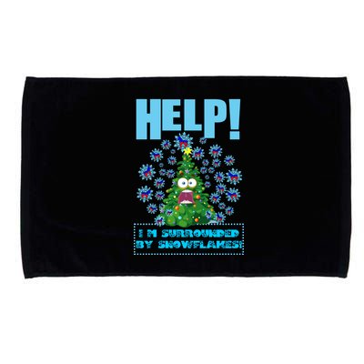 Surrounded By Snowflakes Microfiber Hand Towel