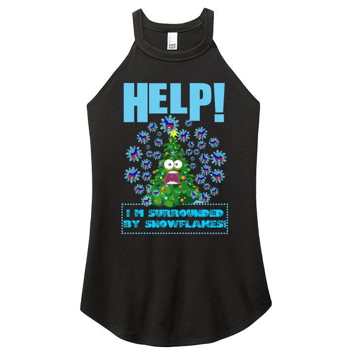 Surrounded By Snowflakes Women's Perfect Tri Rocker Tank