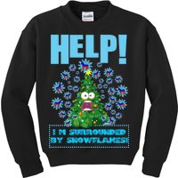 Surrounded By Snowflakes Kids Sweatshirt