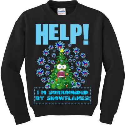 Surrounded By Snowflakes Kids Sweatshirt