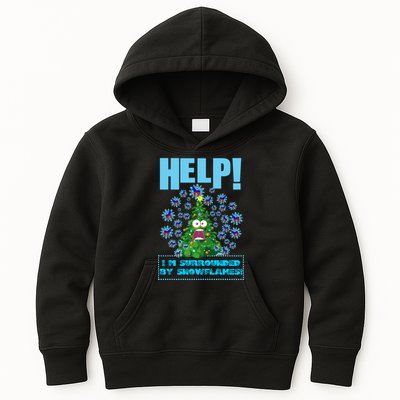 Surrounded By Snowflakes Kids Hoodie