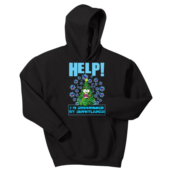 Surrounded By Snowflakes Kids Hoodie