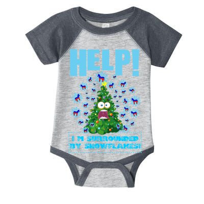 Surrounded By Snowflakes Infant Baby Jersey Bodysuit