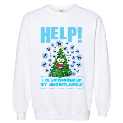 Surrounded By Snowflakes Garment-Dyed Sweatshirt