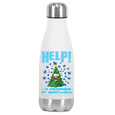 Surrounded By Snowflakes Stainless Steel Insulated Water Bottle