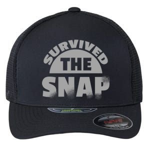 Survived The Snap Flexfit Unipanel Trucker Cap