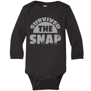 Survived The Snap Baby Long Sleeve Bodysuit