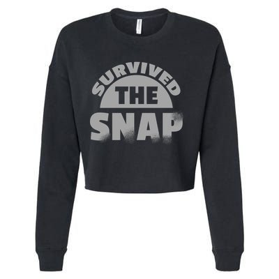 Survived The Snap Cropped Pullover Crew