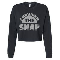 Survived The Snap Cropped Pullover Crew