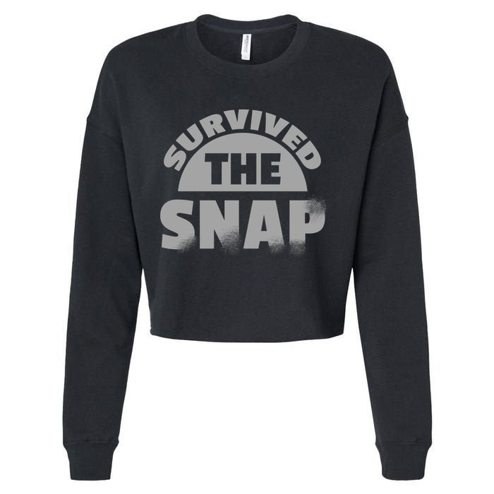 Survived The Snap Cropped Pullover Crew