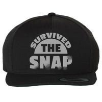 Survived The Snap Wool Snapback Cap