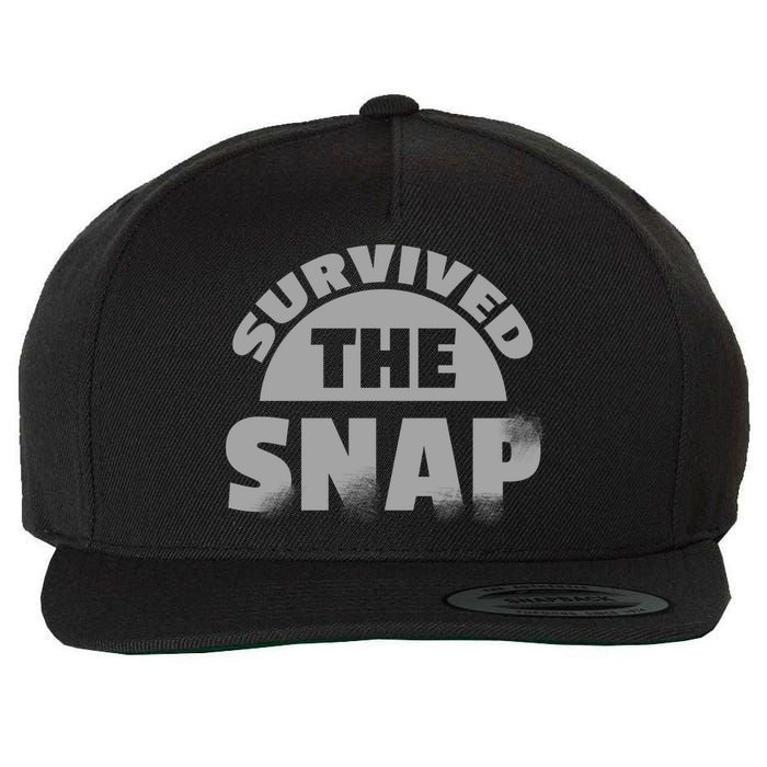 Survived The Snap Wool Snapback Cap