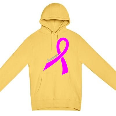 Survivor Breast Cancer Ribbon Premium Pullover Hoodie