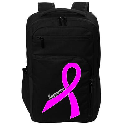Survivor Breast Cancer Ribbon Impact Tech Backpack