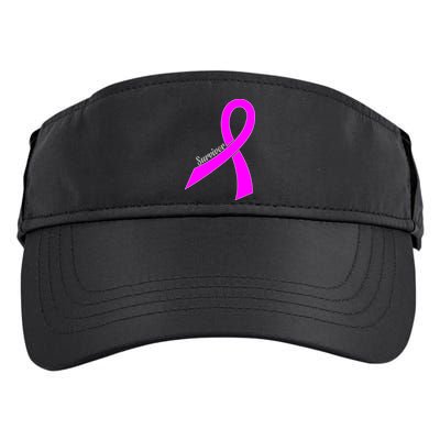 Survivor Breast Cancer Ribbon Adult Drive Performance Visor