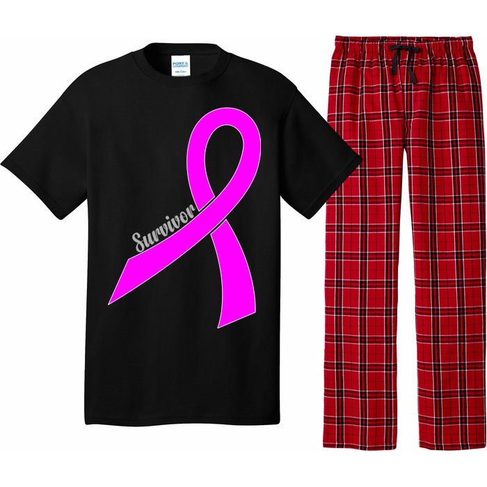 Survivor Breast Cancer Ribbon Pajama Set