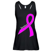 Survivor Breast Cancer Ribbon Ladies Essential Flowy Tank