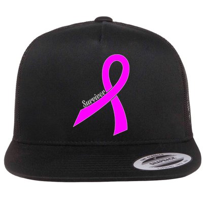 Survivor Breast Cancer Ribbon Flatbill Hat