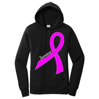 Survivor Breast Cancer Ribbon Women's Pullover Hoodie