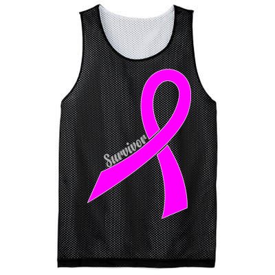 Survivor Breast Cancer Ribbon Mesh Reversible Basketball Jersey Tank