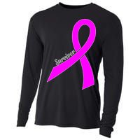 Survivor Breast Cancer Ribbon Cooling Performance Long Sleeve Crew