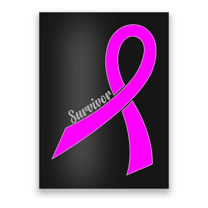 Survivor Breast Cancer Ribbon Poster