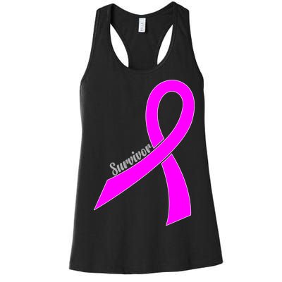 Survivor Breast Cancer Ribbon Women's Racerback Tank