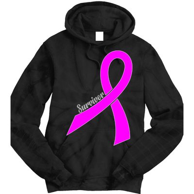 Survivor Breast Cancer Ribbon Tie Dye Hoodie