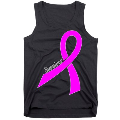 Survivor Breast Cancer Ribbon Tank Top