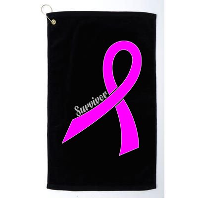 Survivor Breast Cancer Ribbon Golf Towel