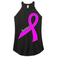 Survivor Breast Cancer Ribbon Women's Perfect Tri Rocker Tank