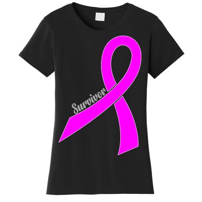 Survivor Breast Cancer Ribbon Women's T-Shirt