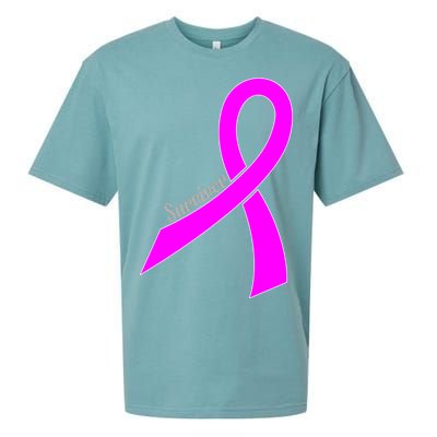 Survivor Breast Cancer Ribbon Sueded Cloud Jersey T-Shirt