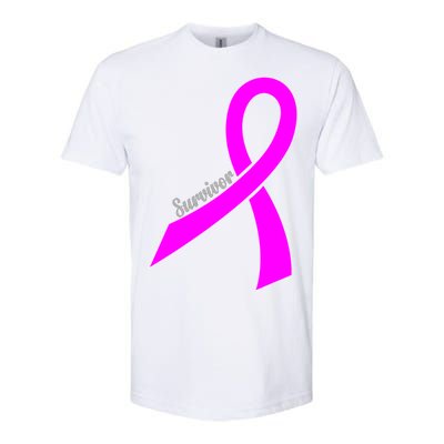 Survivor Breast Cancer Ribbon Softstyle® CVC T-Shirt