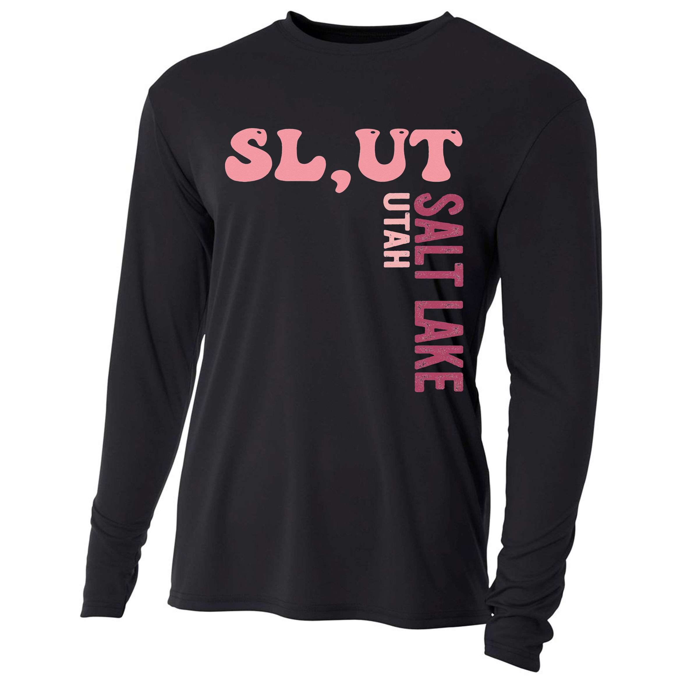 Slut Utah Salt Lake Apparel Cooling Performance Long Sleeve Crew