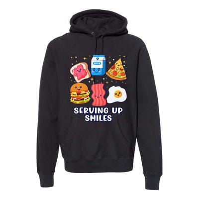 Serving Up Smiles Lunch Lady Premium Hoodie