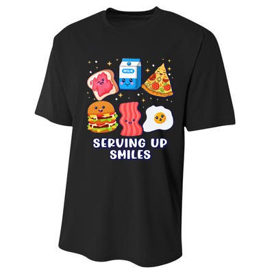 Serving Up Smiles Lunch Lady Performance Sprint T-Shirt