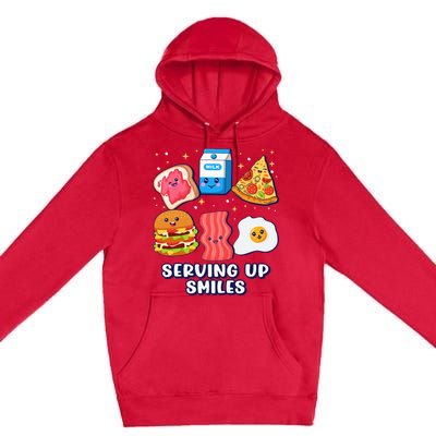 Serving Up Smiles Lunch Lady Premium Pullover Hoodie