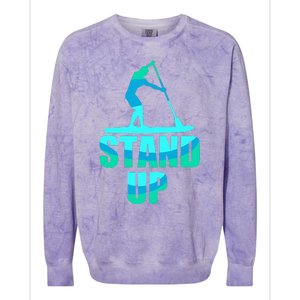 Stand Up Sup Stand Up Paddling Paddle Board Colorblast Crewneck Sweatshirt