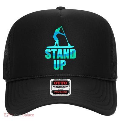 Stand Up Sup Stand Up Paddling Paddle Board High Crown Mesh Back Trucker Hat